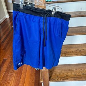 Under Armour Blue Swim Shorts with Elastic Waistband